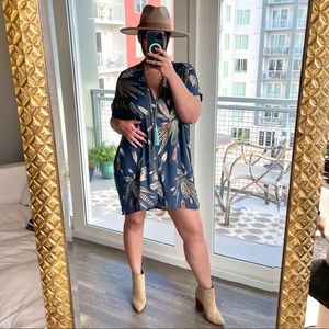 Boho Chic Feather Mini Kaftan